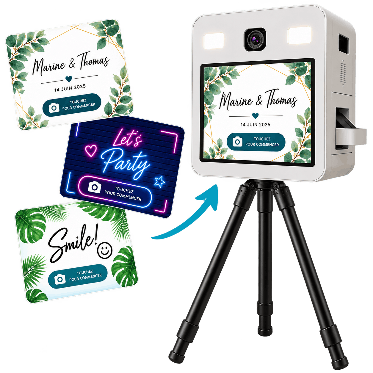 Photobooth avec personnalisation de cadre photo